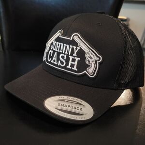 Retro johnny cash hat adjustable snapback mid profile.